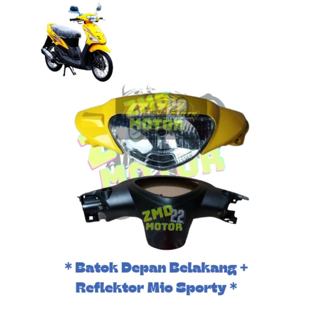 BATOK KEPALA DEPAN BELAKANG SET LAMPU YAMAHA MIO SPORTY MIO LAMA KUNING // BATOK AB MIO SPORTY KUNIN