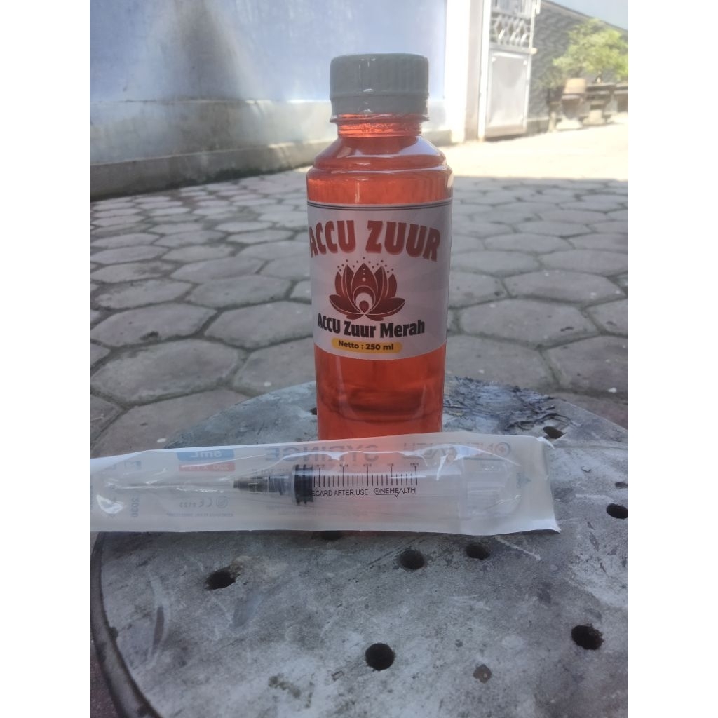 AIR AKI ZUUR MERAH ORIGINAL 250ML PERBAIKAN AKI DROP