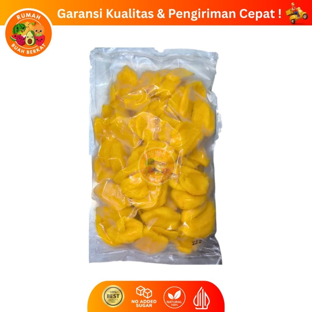 

Buah Nangka Madu Frozen / Nangka Madu Kupas Premium Beku / Honey JackFruit / Nangka Tanpa Biji Kemasan 1 Kg