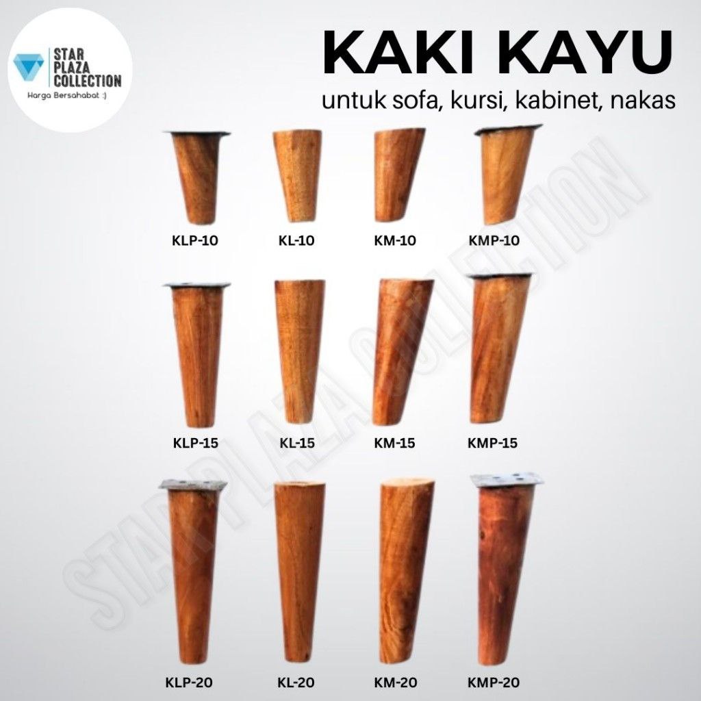 Kaki Retro Kayu Sofa Kursi Stool / Kaki Tanduk Bubut Kayu Tema Scandinavian / Wooden Sofa Leg