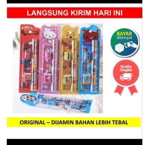 

Stationery mini set alat tulis sekolah karakter 5 in 1