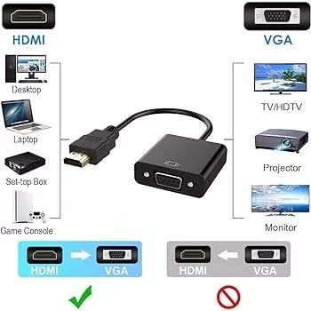 Converter hdmi to vga adapter / hdmi to vga / kabel hdmi to vga