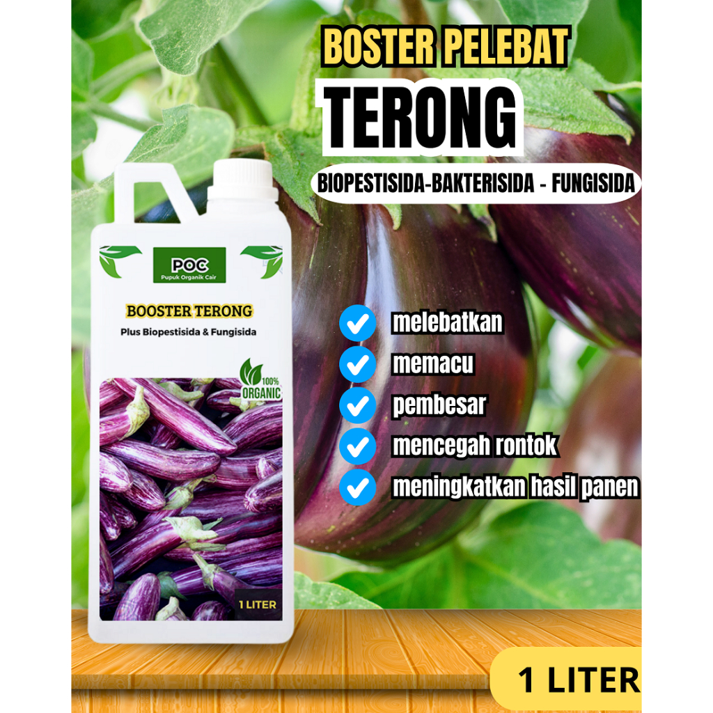 ORGANIC Pupuk BOOSTER TERONG 1liter-500ml -100ml Pupuk Organik Cair Dan ZPT Khusus Tanaman DURIAN - 