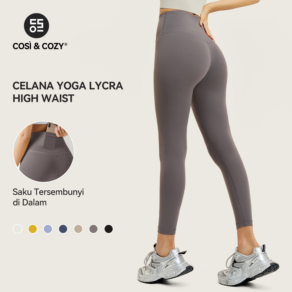 COSI COZY  LYCRA®Celana Panjang Yoga Lembut Antibakteri Cocok Untuk Olahraga Intensif Seperti Fitnes