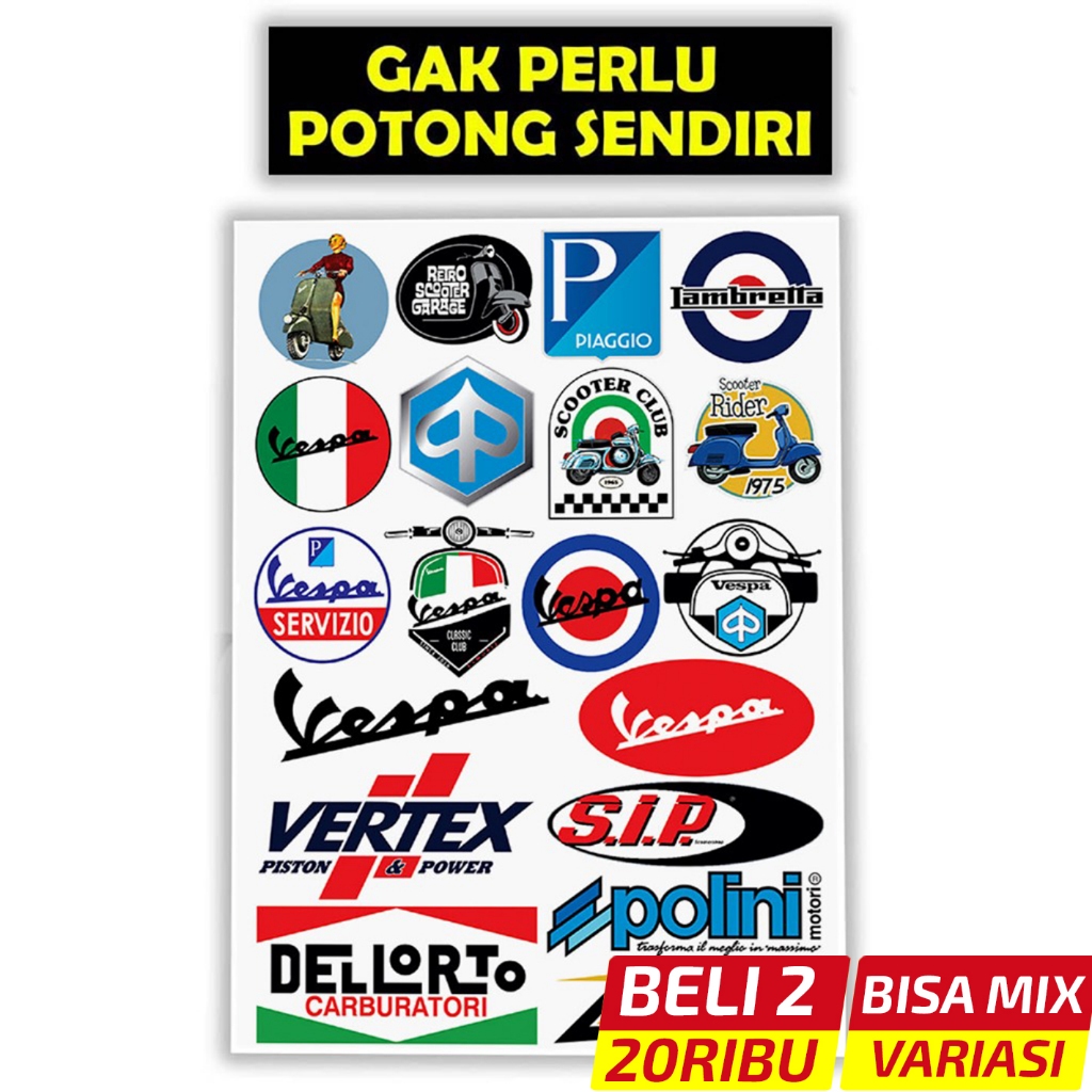 Stiker Motor Vespa, Sticker Motor Vespa, Stiker Motor Keren, Stiker Racing Motor, Sticker Racing