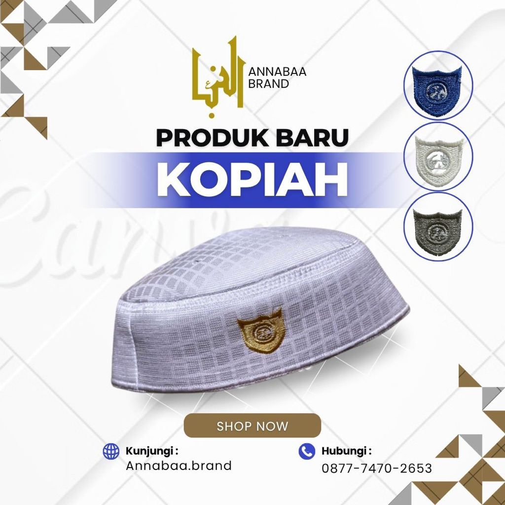 kopiah Malaysia motif / peci malaysia motif