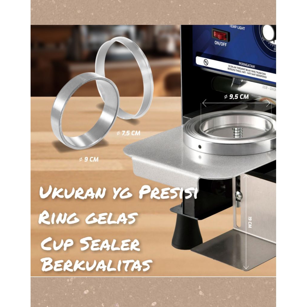Ring gelas Untuk Semua Ukuran Mesin Cup Sealer
