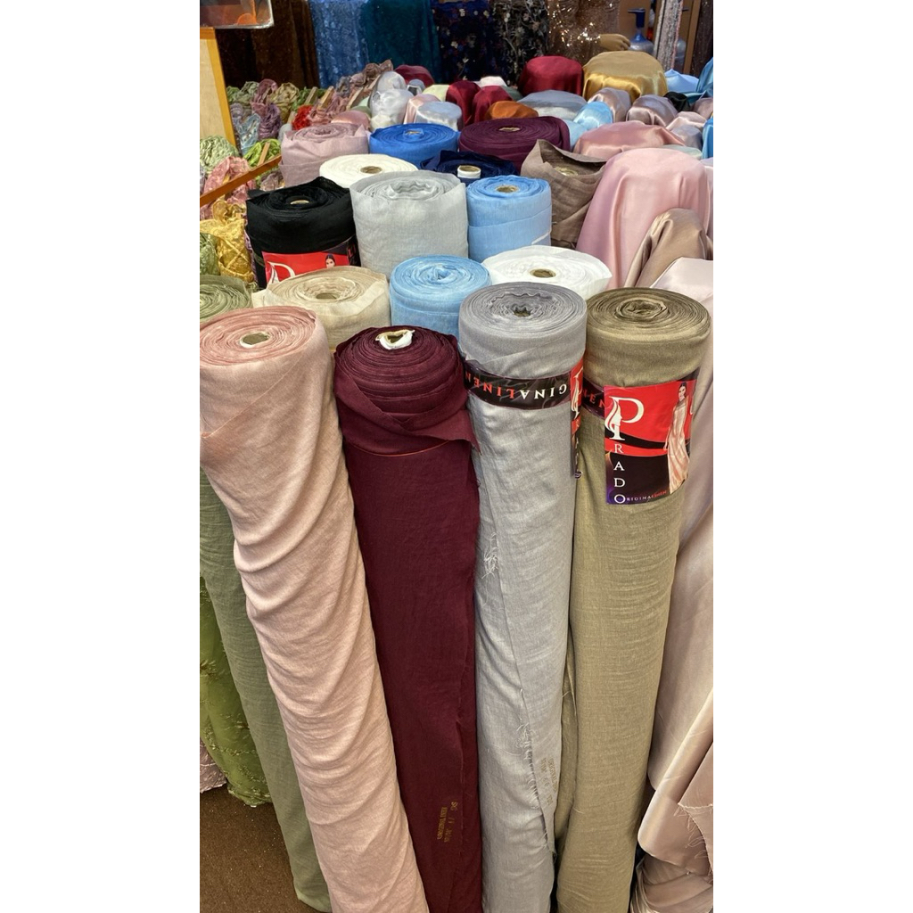 bahan kain linen polos // bahan linen // kain linen meteran