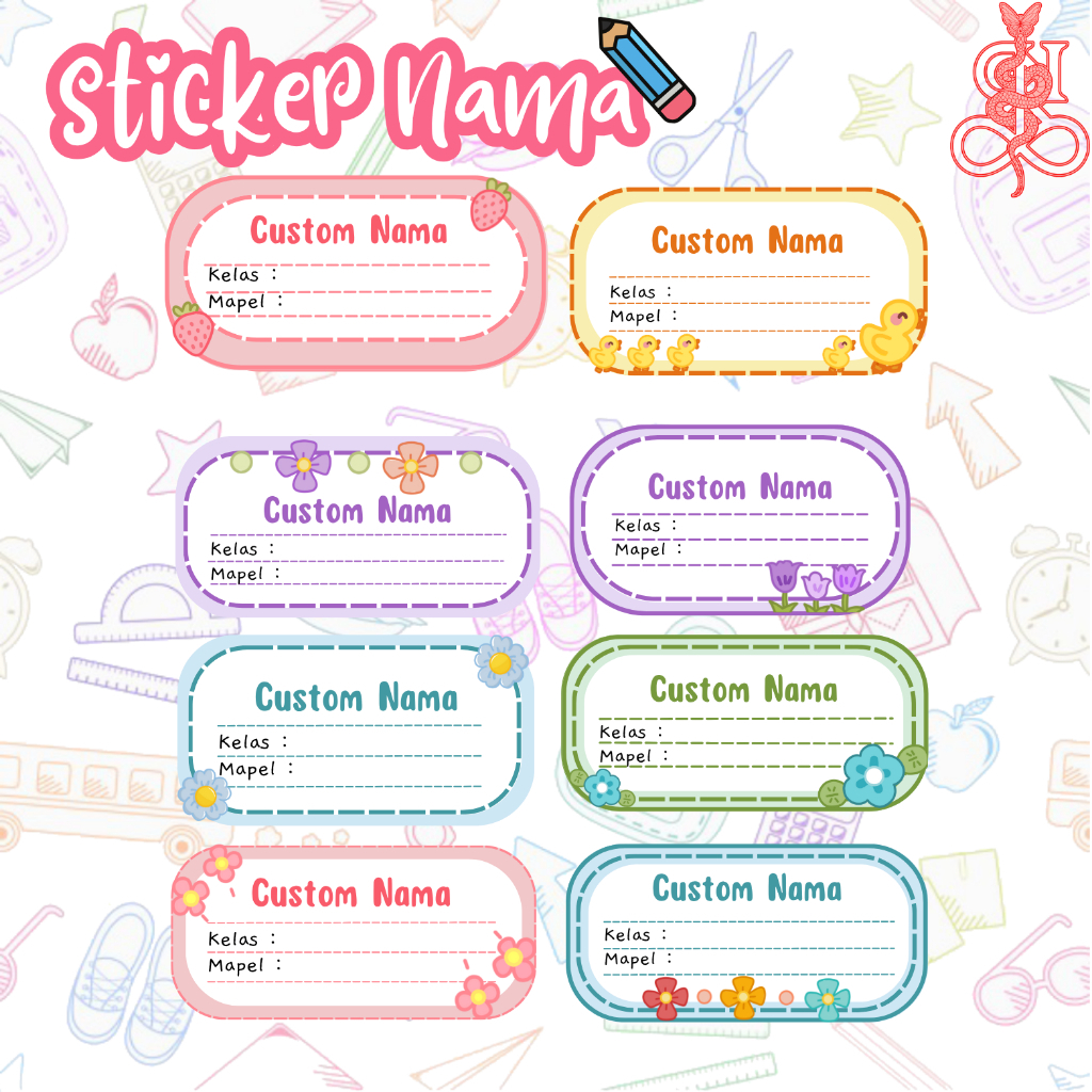 

Sticker Label Nama | Sticker Anak | Sticker lucu | Stiker Aesthetic | Sticker Murah - Back To School