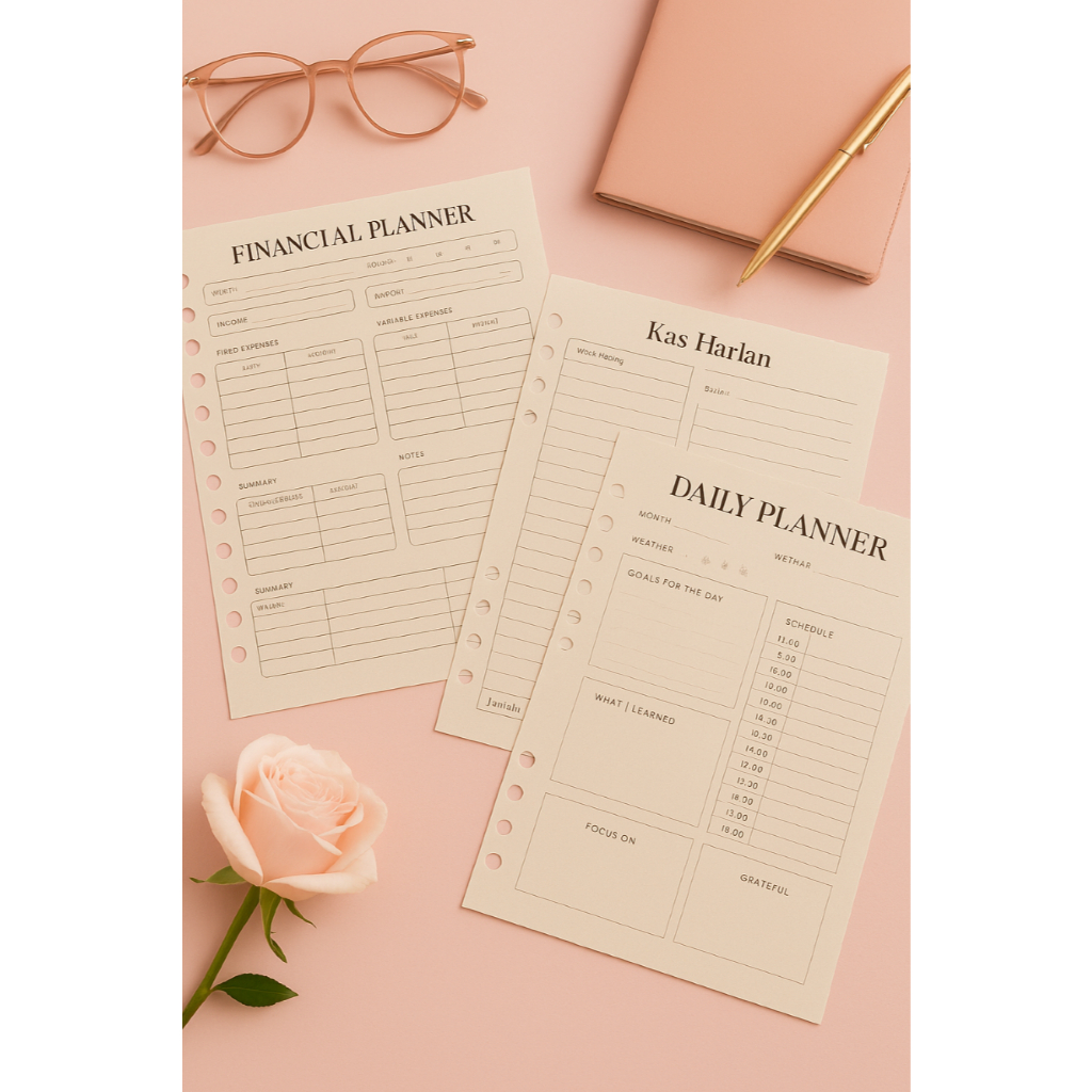 

Planner A5 - Loose Leaf Planner A5 - Financial Planner - Kertas Binder - Binder Planner 10 Lembar