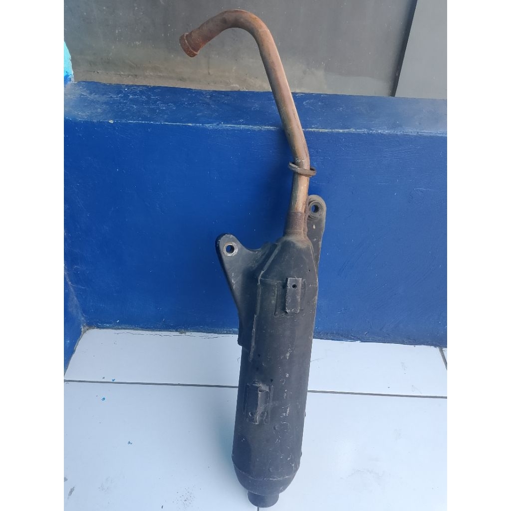 knalpot original Mio sporty PNP Mio new smile Mio soul copotan, knalpot standar Mio sporty bekas