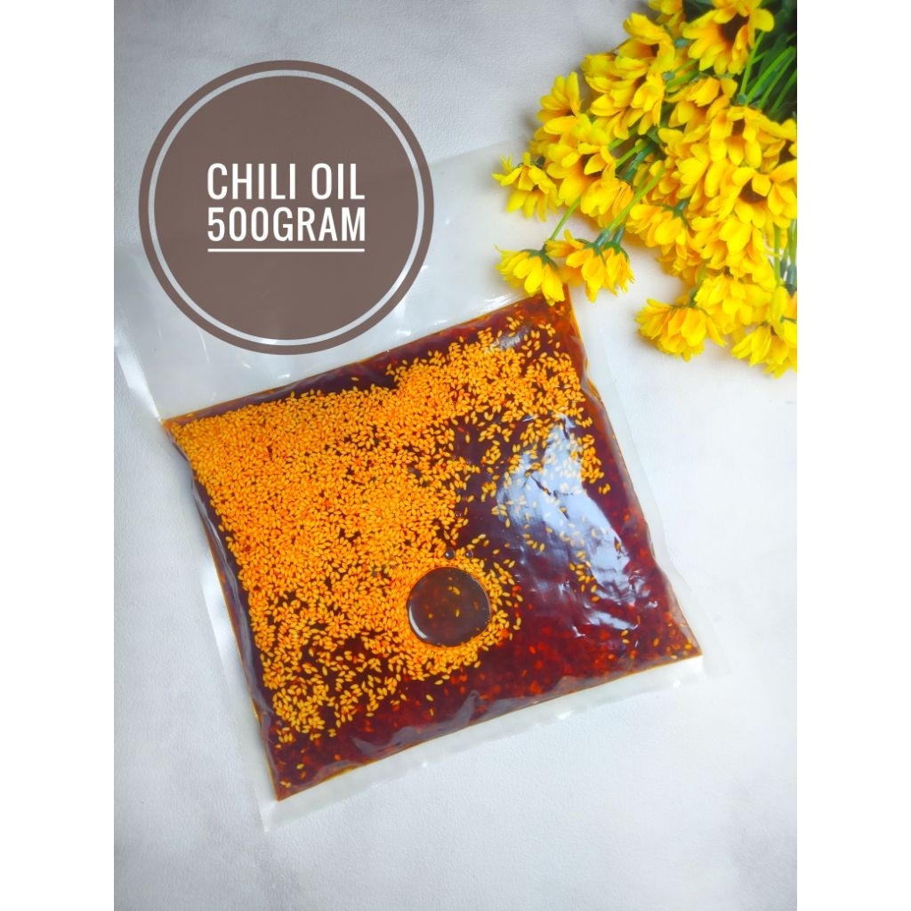 

chili oil kemasan 500gram