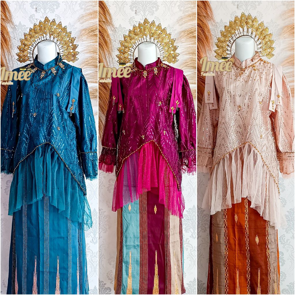 Baju bodo modern brukat payet / Baju bodo bugis makassar