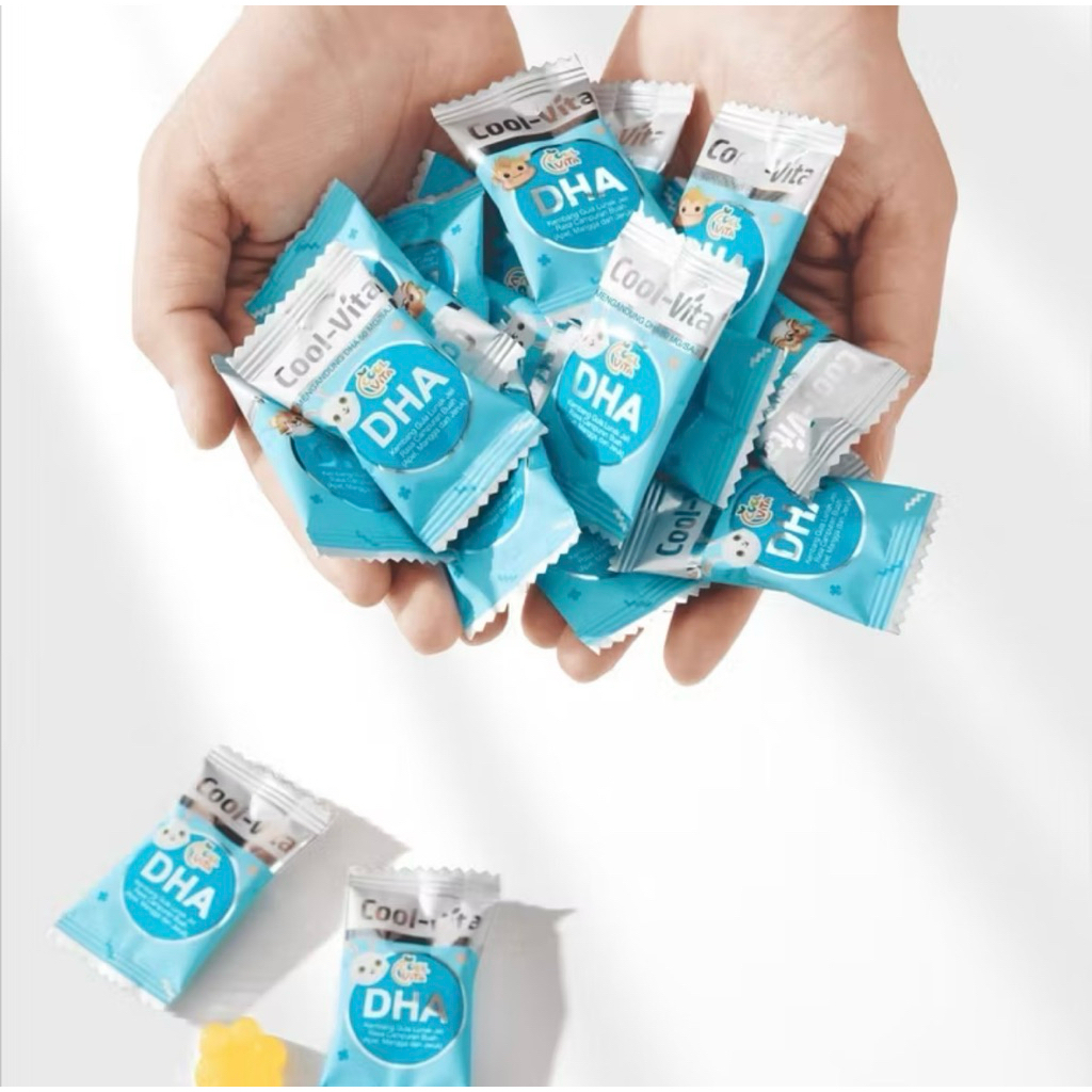 

Coolvita DHA Gummy isi 7 gummy FREE toples lucunon box original 100% Promo murah Ready stock