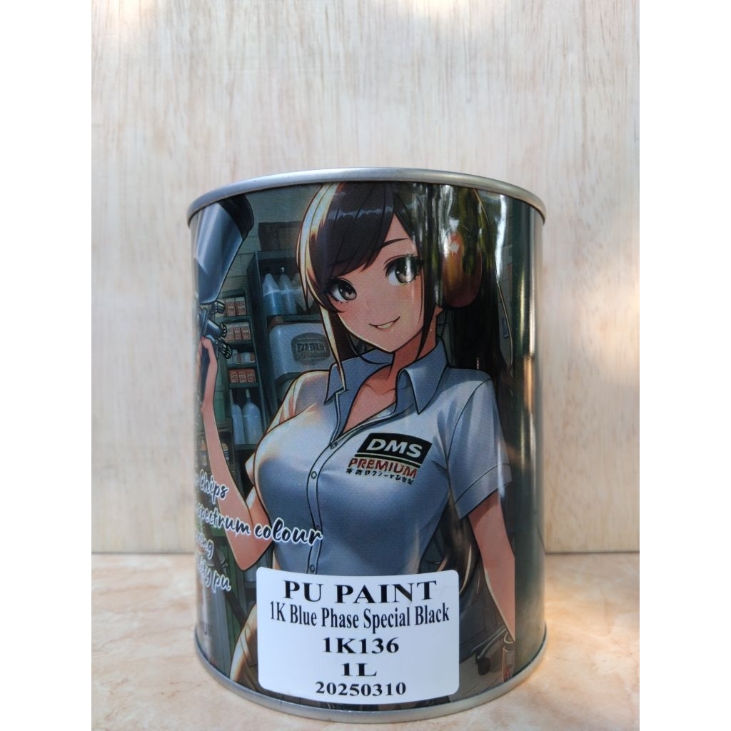 Cat PU hitam pekat DMS special black