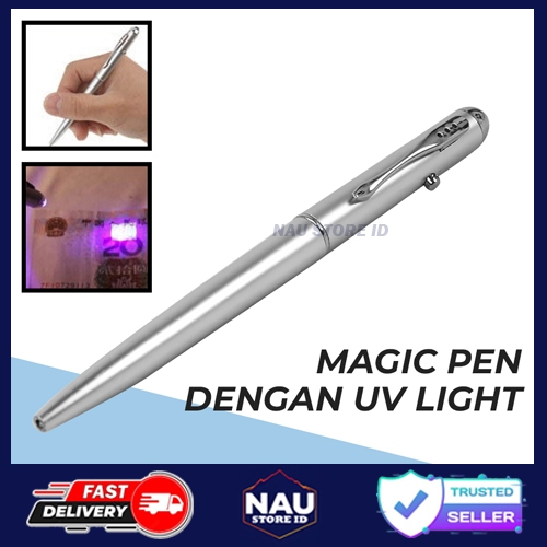 

Pulpen Tinta Tak Terlihat dengan Lampu UV – Magic Pen HY-0812 Silver | Cocok untuk Keamanan & Mainan Edukatif / Pena Tinta Invisible Magic Pen dengan UV Light - HY-0812 - Silver