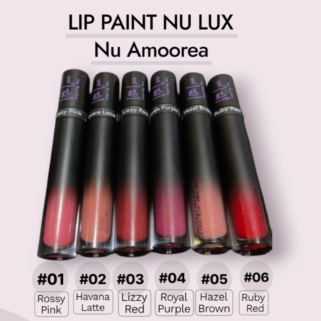PROMO SPESIAL HARI INI  LIP PAINT NU LUX LIPSTIK NU AMOOREA