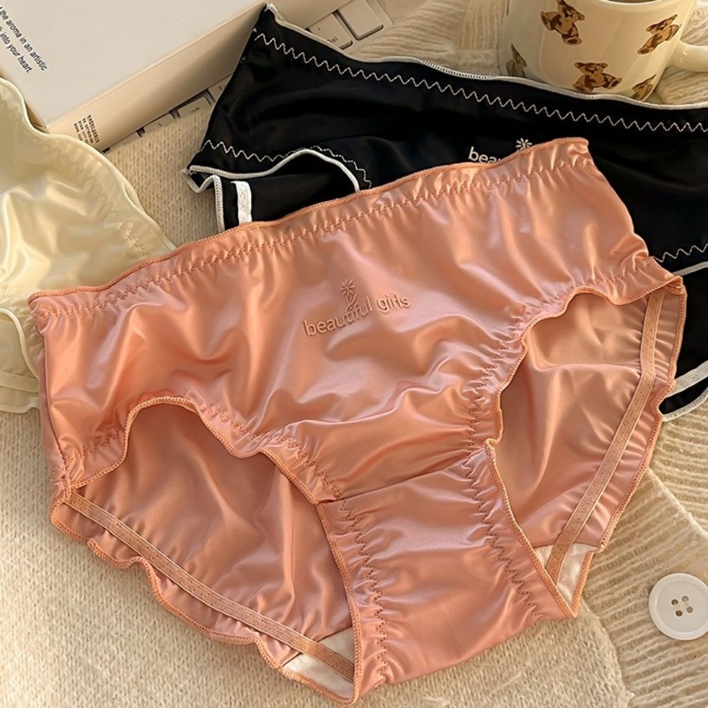 C15 Celana dalam wanita full satin bisa dipakai pria EW