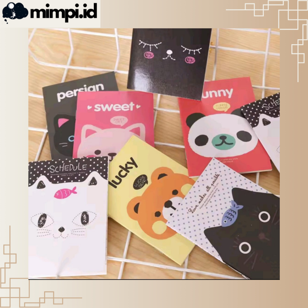 

Buku Tulis Mini Motif Kartun / Note Book Catatan Mini Cartoon