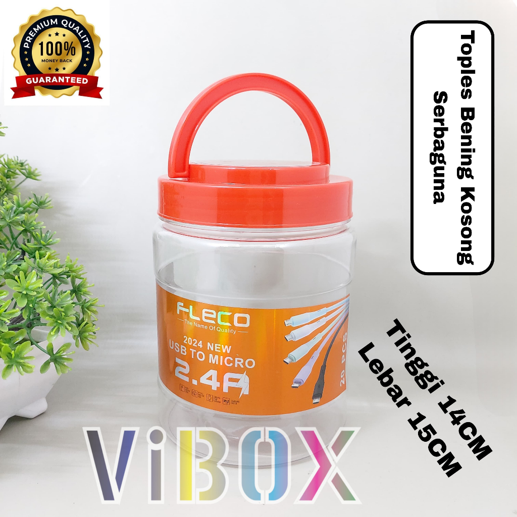 

( 5Pcs ) Toples Bening Kosong Fleco Wadah Penyimpanan Serbaguna BY. ROBOT STORE JKT