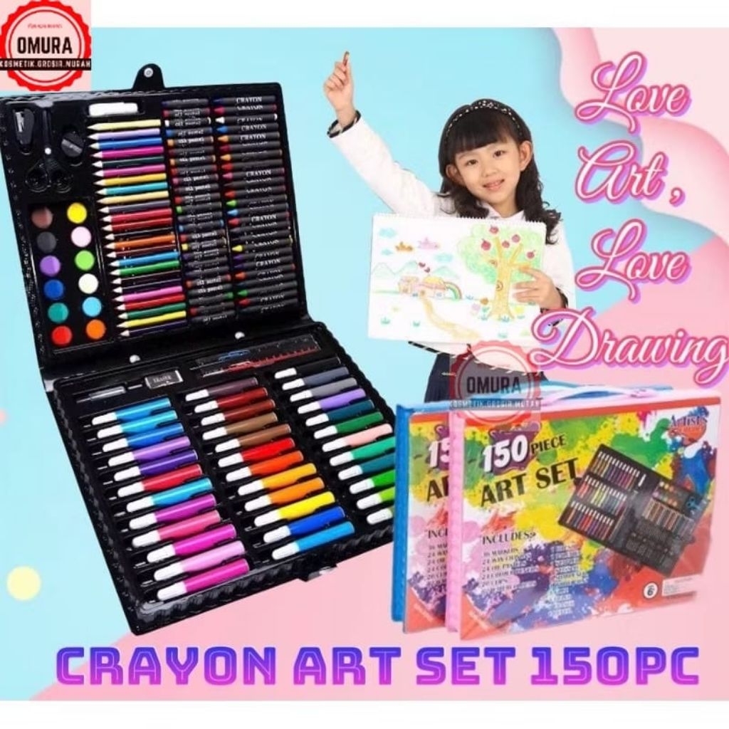 

crayon set 150pcs/pensil warna/alat menggambar