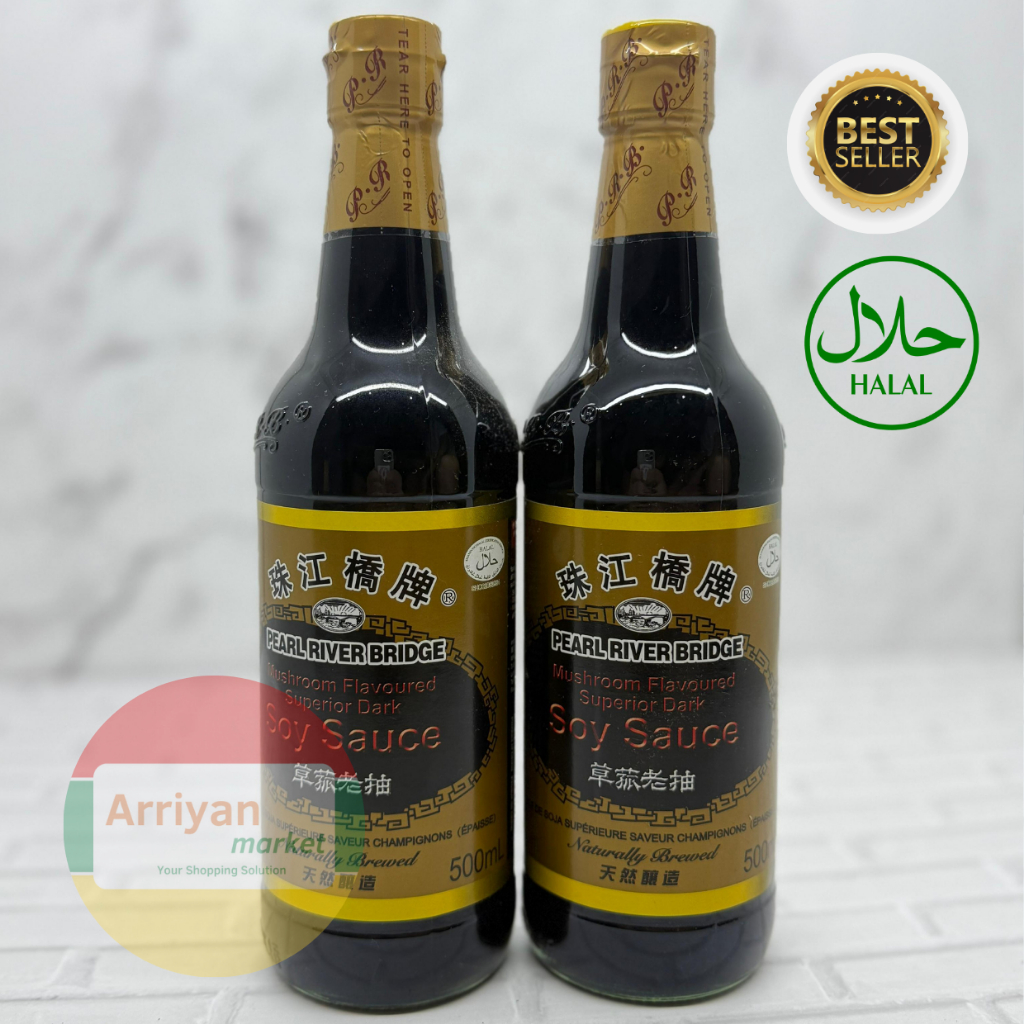

Pearl River Bridge Mushroom Soy Sauce Kecap Asin Rasa Jamur Import 500 ML