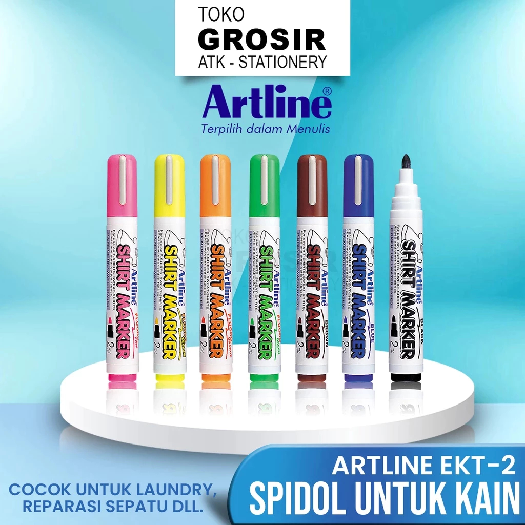 

(LIVE) GROSIR Spidol Kain Fabric Marker Artline EKT-2 2
