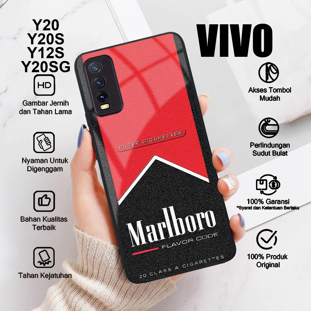 Chico Case VIVO Y20 Y20S Y12S Y20SG Motif ROKOK Casing Hp Glossy Kesing Silikon Softcase Bisa cod