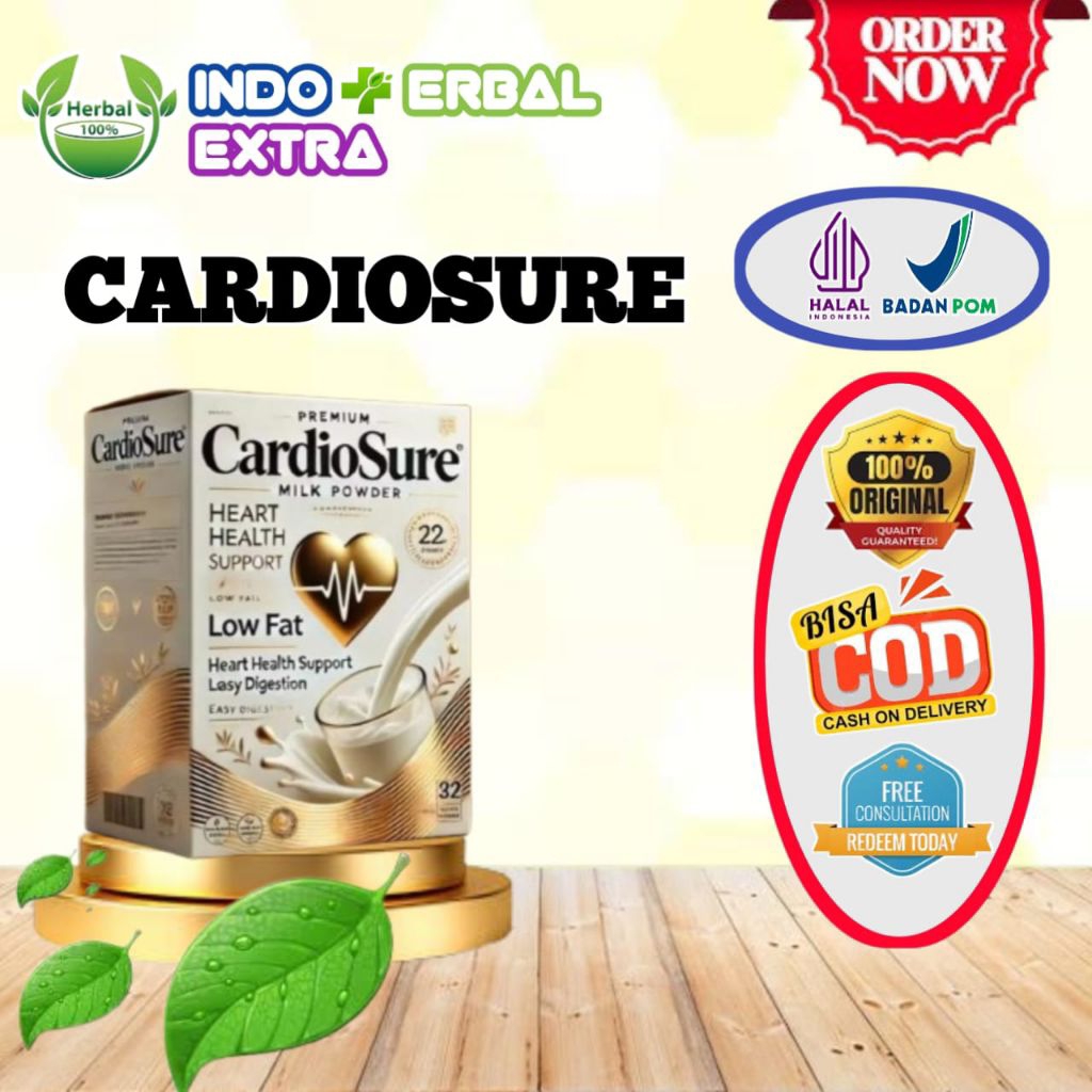 

CARDIOSURE ® Cardiosure Susu Bubuk Murni Herbal Asli - Mengatasi Hipertensi Menjaga Kesehatan Jantung Dan Kolesterol Ampuh