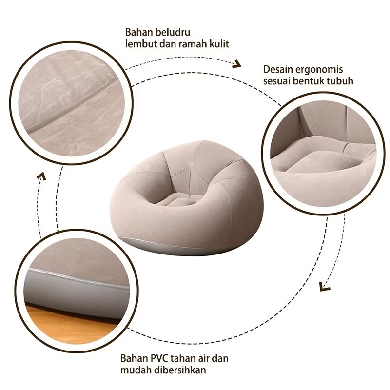PROMO SOFA BEAN BAG AESTHETIC BEAN BAG DEWASA SINGLE SOFA MINIMALIS SOFA MILLENIAL BEAN BAG PORTABEL