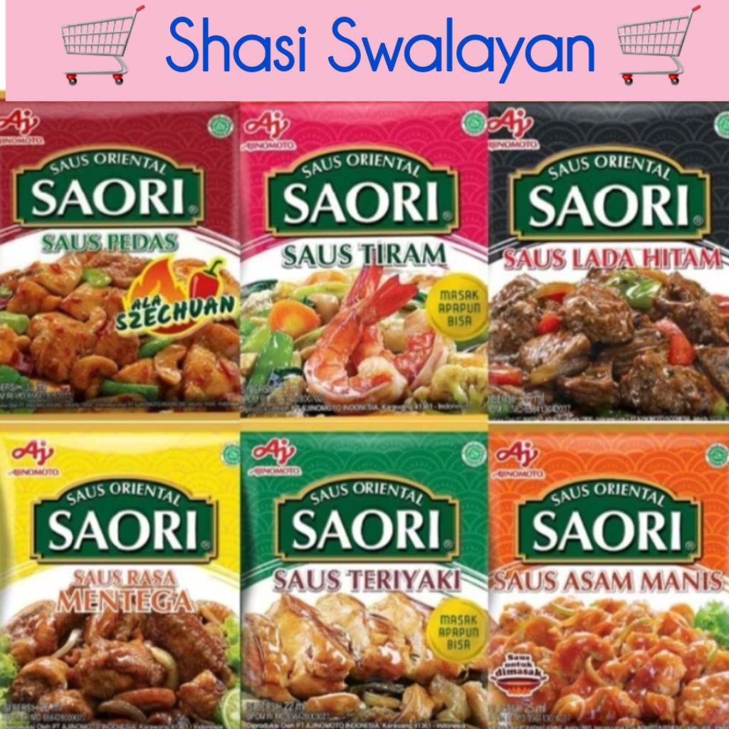 

SAORI Bumbu Masak 1 Pcs - Sau Tiram/ Teriyaki/ Lada Hitam/ Bulgogi/ Asam Manis/ Mentega/ Pedas