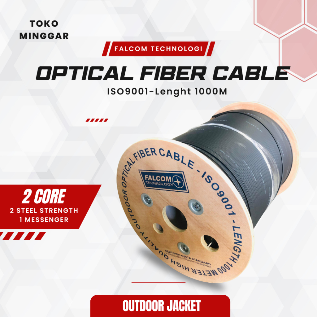 KABEL FIBER OPTIC 2 CORE FALCOM 3 SELING 1000M