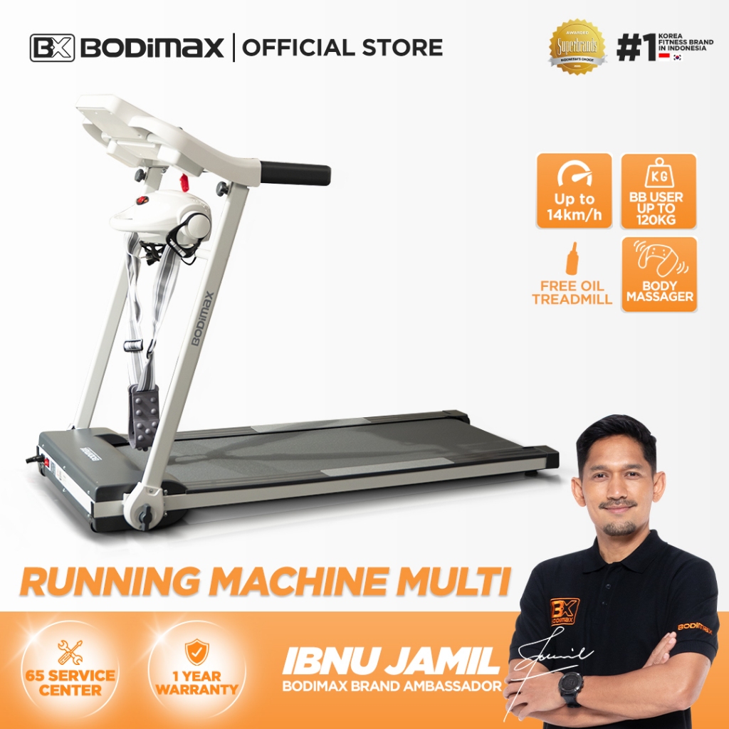 BODIMAX RUNNING MACHINE MULTI – FOLDING TREADMILL / GYM / ALAT OLAHRAGA / FITNESS