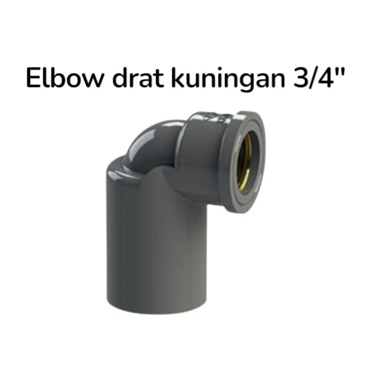 Rucika Elbow  drat dalam kuningan / Keni Drat Dalam kuningan  3/4