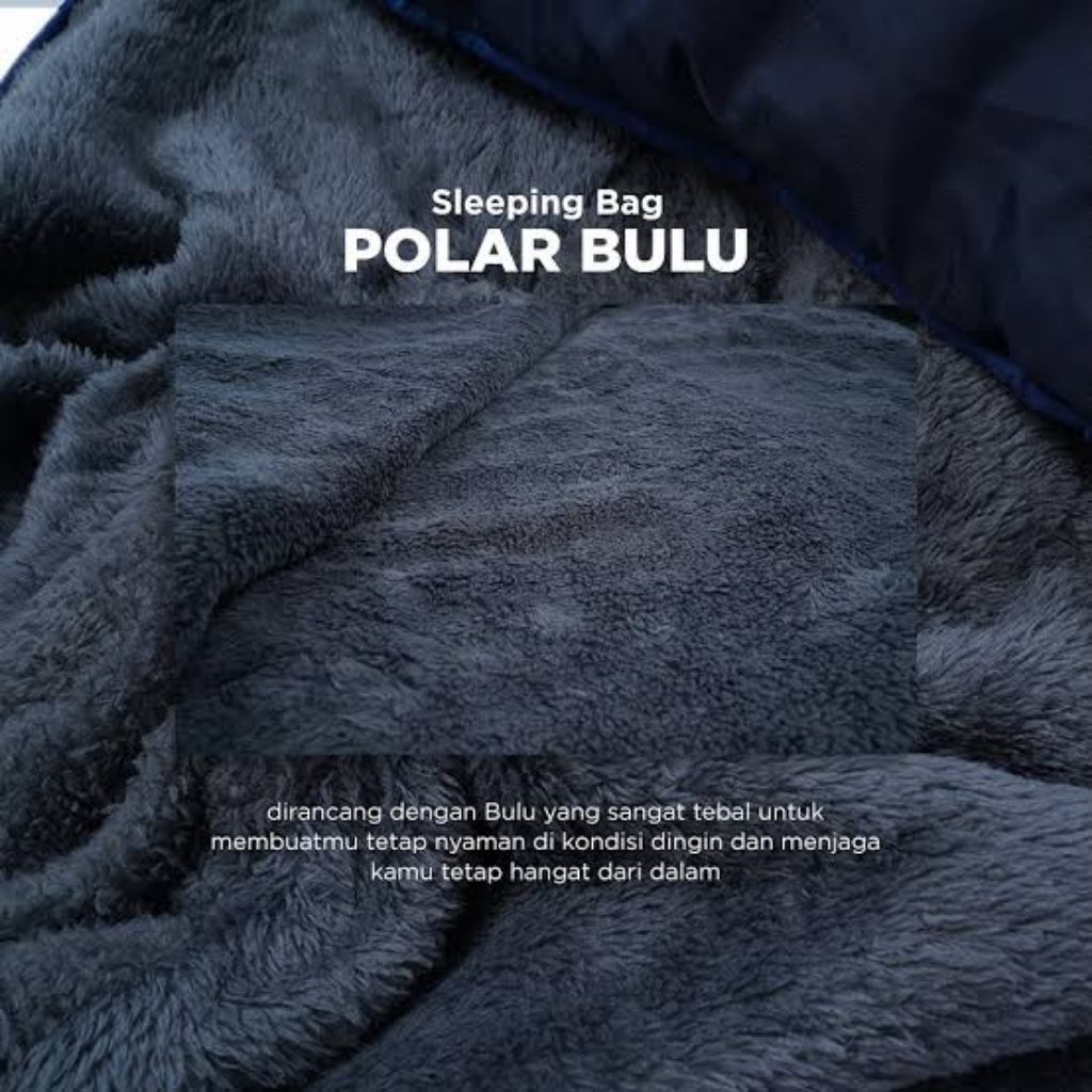 Sleeping Bag Bulu + Matras Karet - SB - Paketan Sleeping bag Tempat Tidur Camping Lipat Tebal Hangat