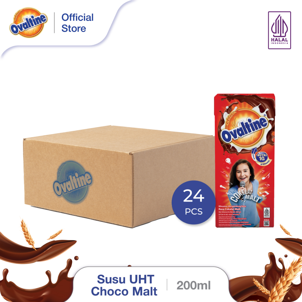 

[Karton] Ovaltine Susu UHT Choco Malt 200ml x 24pcs