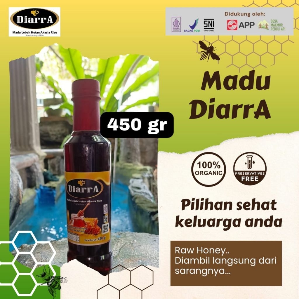 

Madu Acasia Crasicarva ,450gf-Asli-murni-Rawhoney-tanpaproses-tanpapengolahan-Sertifikasi-BPOM-Halal-Ujilab-SIG-Bogor