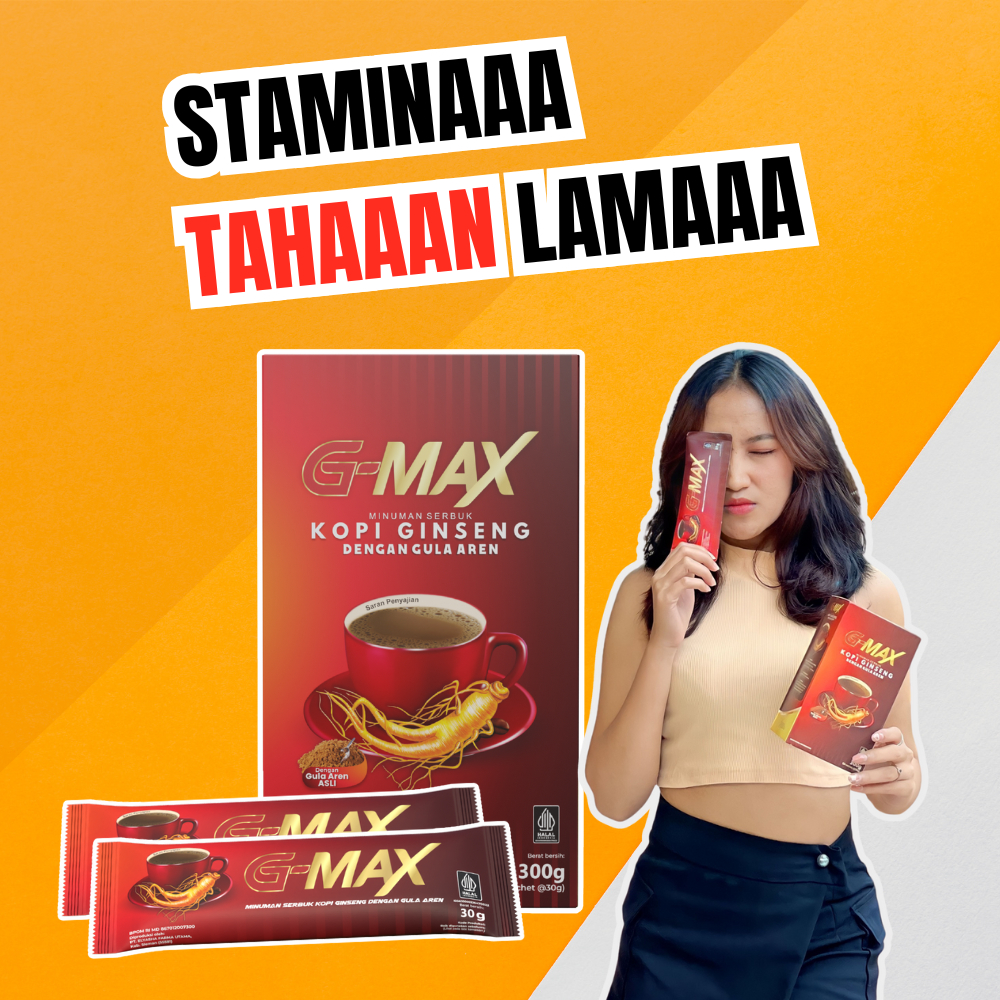 

KOPI G MAX ORIGINAL MINUMAN EXTRA GINGSENG BPOM & HALAL - 1 BOX 10 SACHET