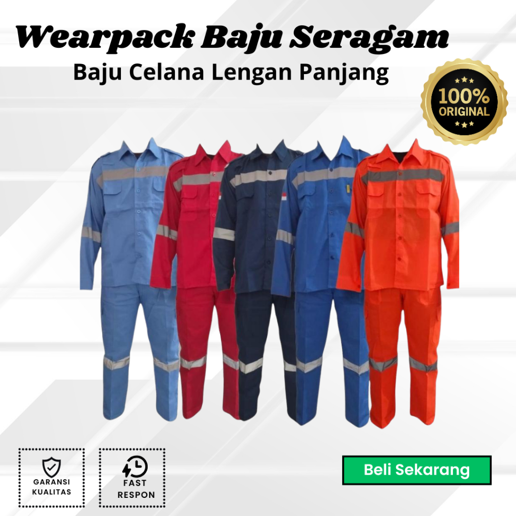 Wearpack Safety model setelan baju + celana Seragam Safety K3