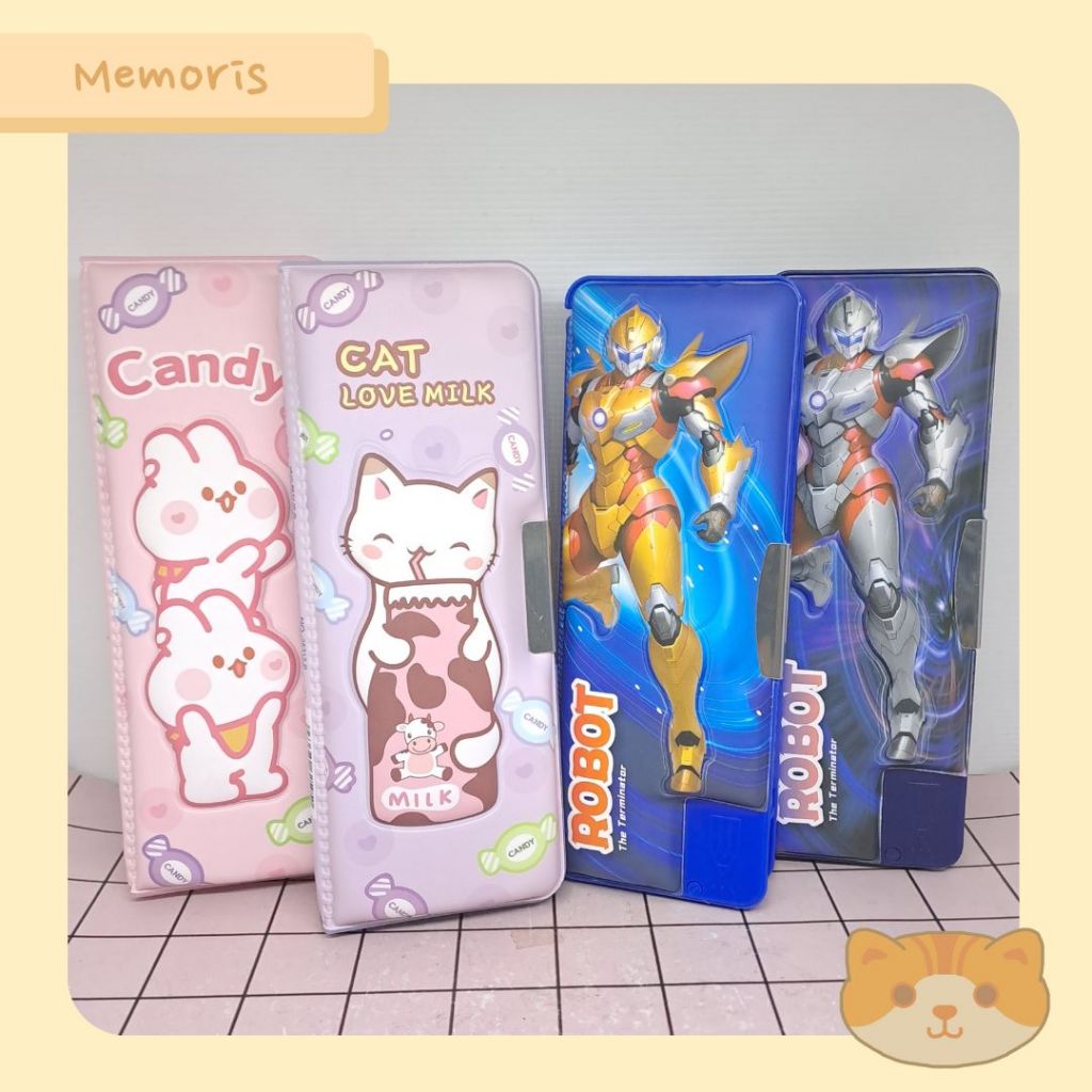 

Kotak Pensil Case Magnet Timbul 3D Squishy Bantal Boneka 3D Robot Fancy Bunny Cat