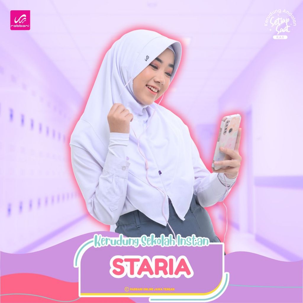 Rabbani - Kerudung Sekolah Instan Staria