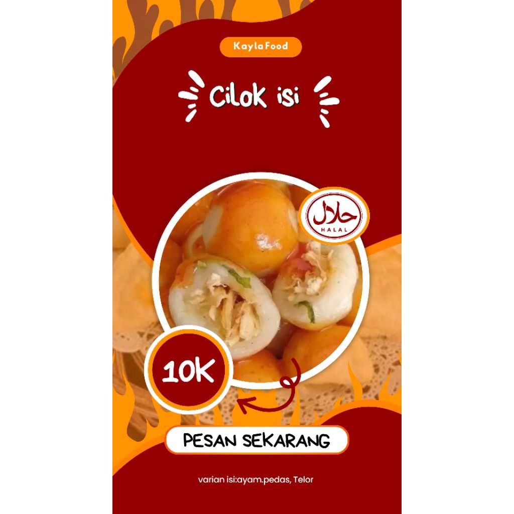 

CILOK ISI AYAM 20 BIJI