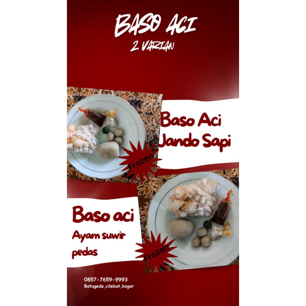 

Praktis!!! Baso aci jando - Baso aci ayam suwir pedas.