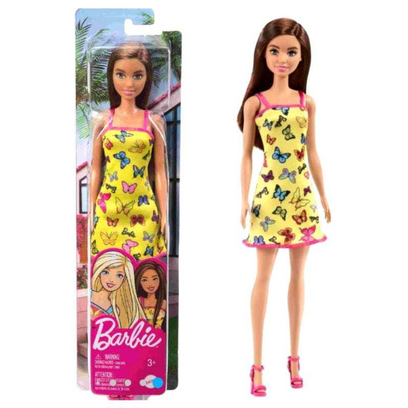 Barbie Basic Doll – Blue Butterfly Dress | Boneka Barbie Asli Mattel