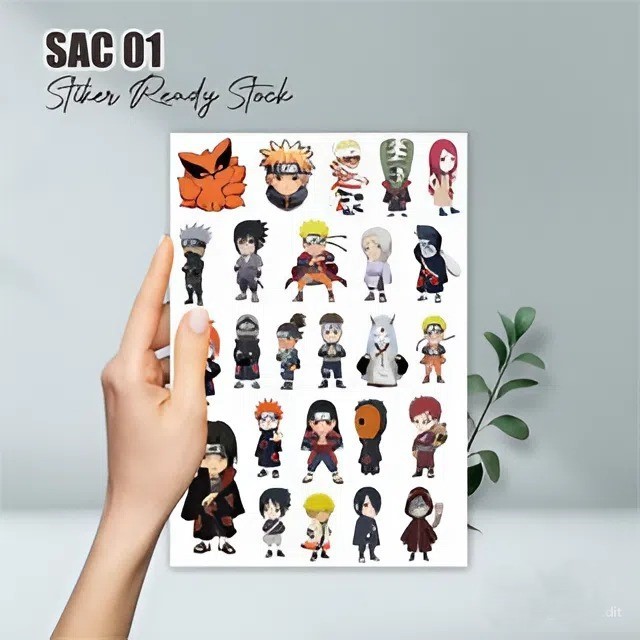 

[100 pcs] Stiker Lucu Karakter SAC 01 - Stiker Vinyl Anti Air Ready Stock Tema Naruto Shippuden