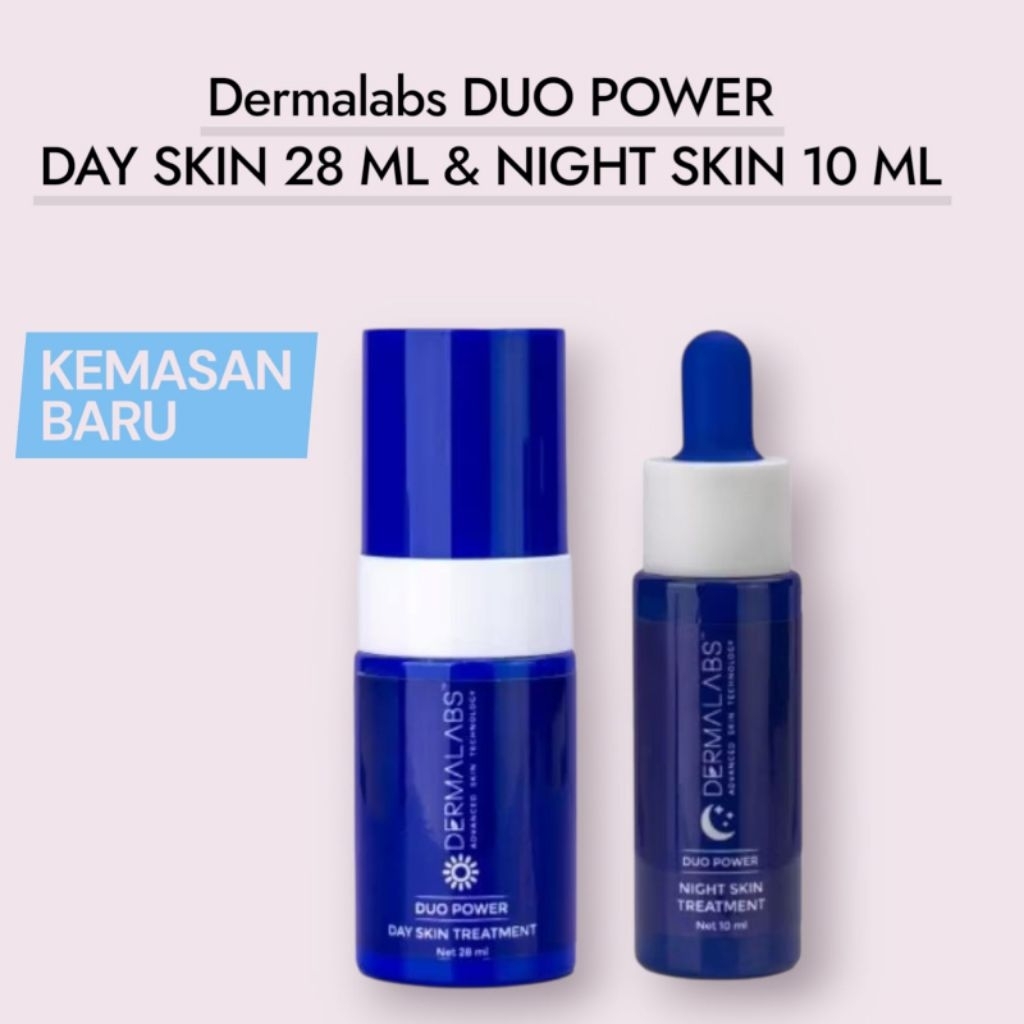 PROMO HARI INI  DERMALABS DUO POWER DAY SKIN 28 ML & NIGHT SKIN 10 ML KEMASAN BARU