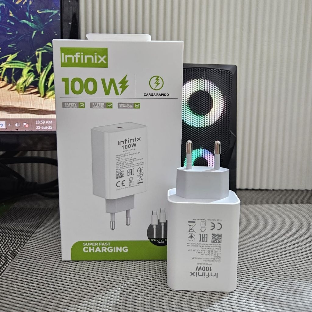 Charger Hp Infinix Note 40 Pro Note 40 Pro+ Zero Flip Super Fast Charging 100W