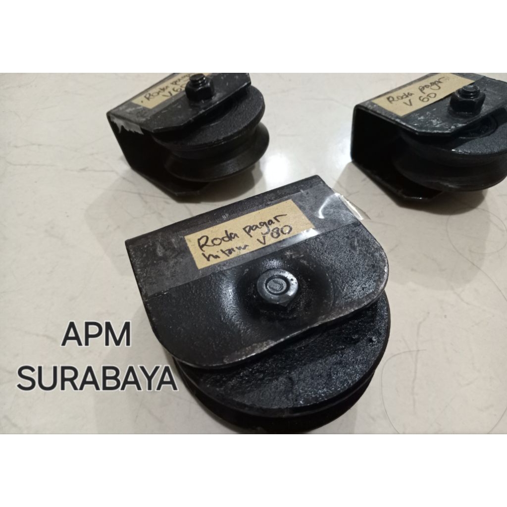 RODA PAGAR BESI / RODA GERBANG HITAM / RODA PINTU GERBANG HITAM / RODA REL PAGAR