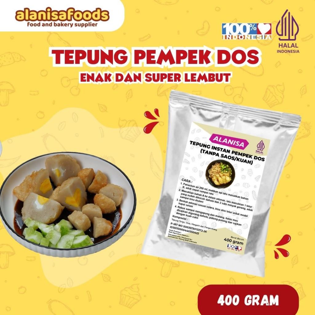 

Tepung Instan Pempek Dos 400gr