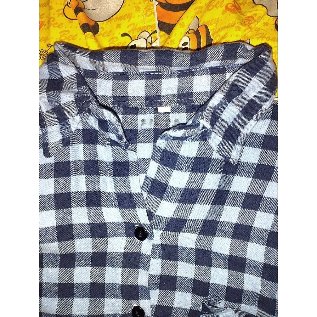 Dress kemeja tunik flanel
